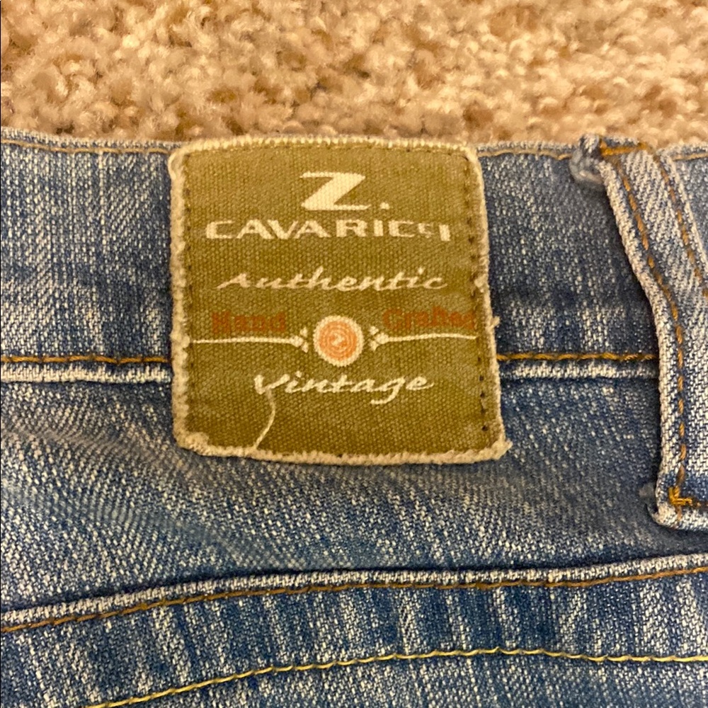 Z. Cavaricci Ladies Blue Straight Jeans w/Beading & Paint#M300-5664 Cut#CZ 0972 - Picture 8 of 16